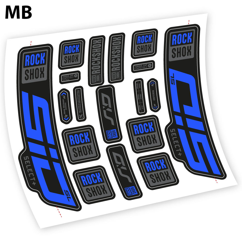 Stickers Rock Shox Sid Select SL 2021 compatibles Autocollants fourche VTT