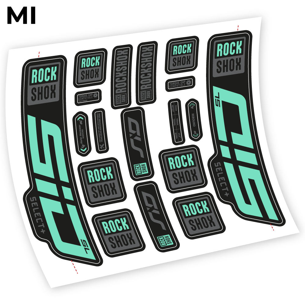 Stickers Rock Shox Sid Select SL 2021 compatibles Autocollants fourche VTT