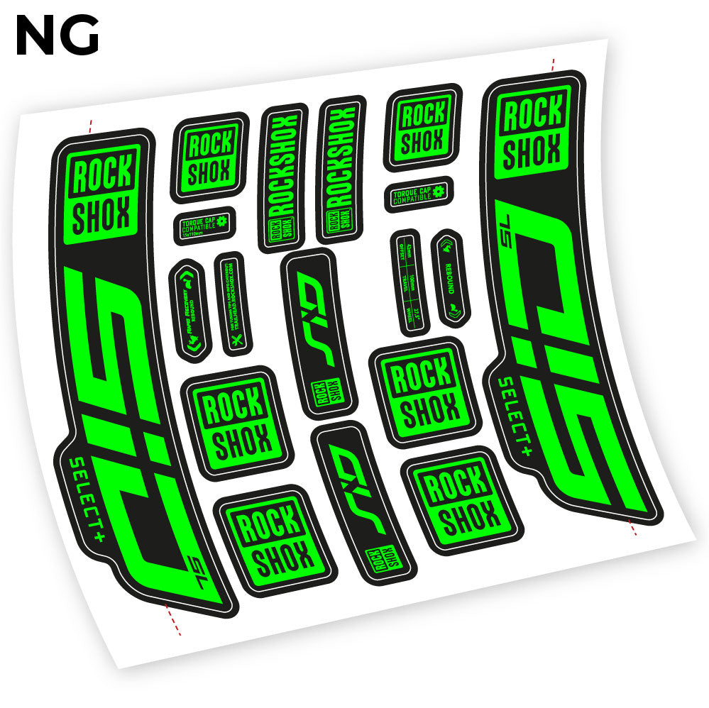 Stickers Rock Shox Sid Select SL 2021 compatibles Autocollants fourche VTT