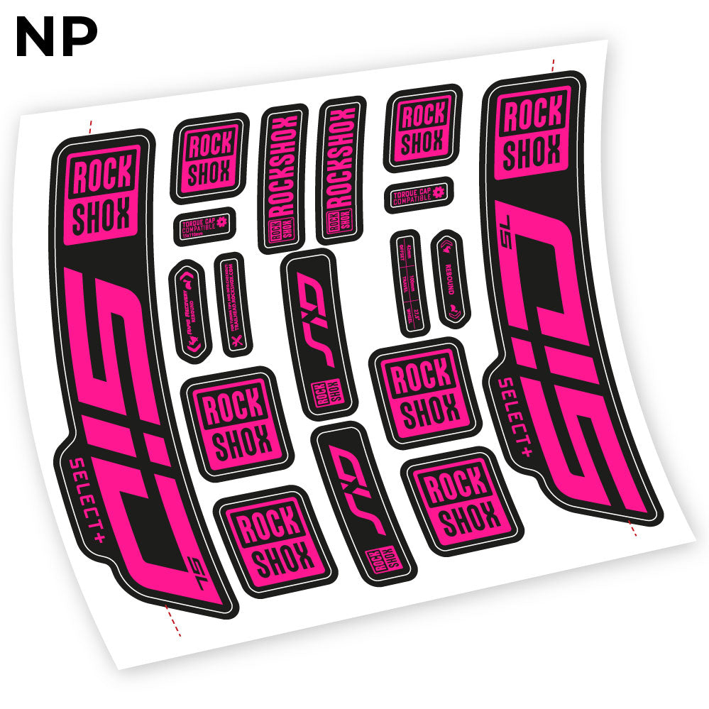 Stickers Rock Shox Sid Select SL 2021 compatibles Autocollants fourche VTT