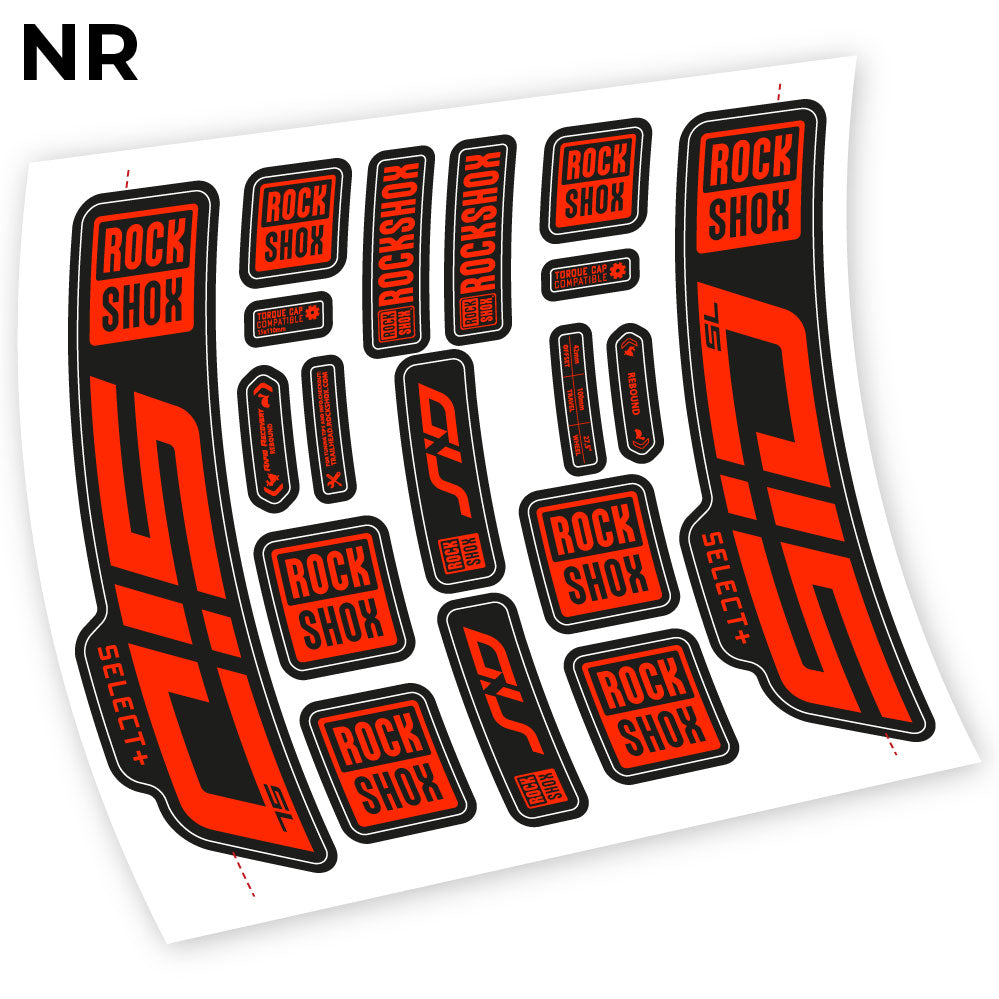 Stickers Rock Shox Sid Select SL 2021 compatibles Autocollants fourche VTT