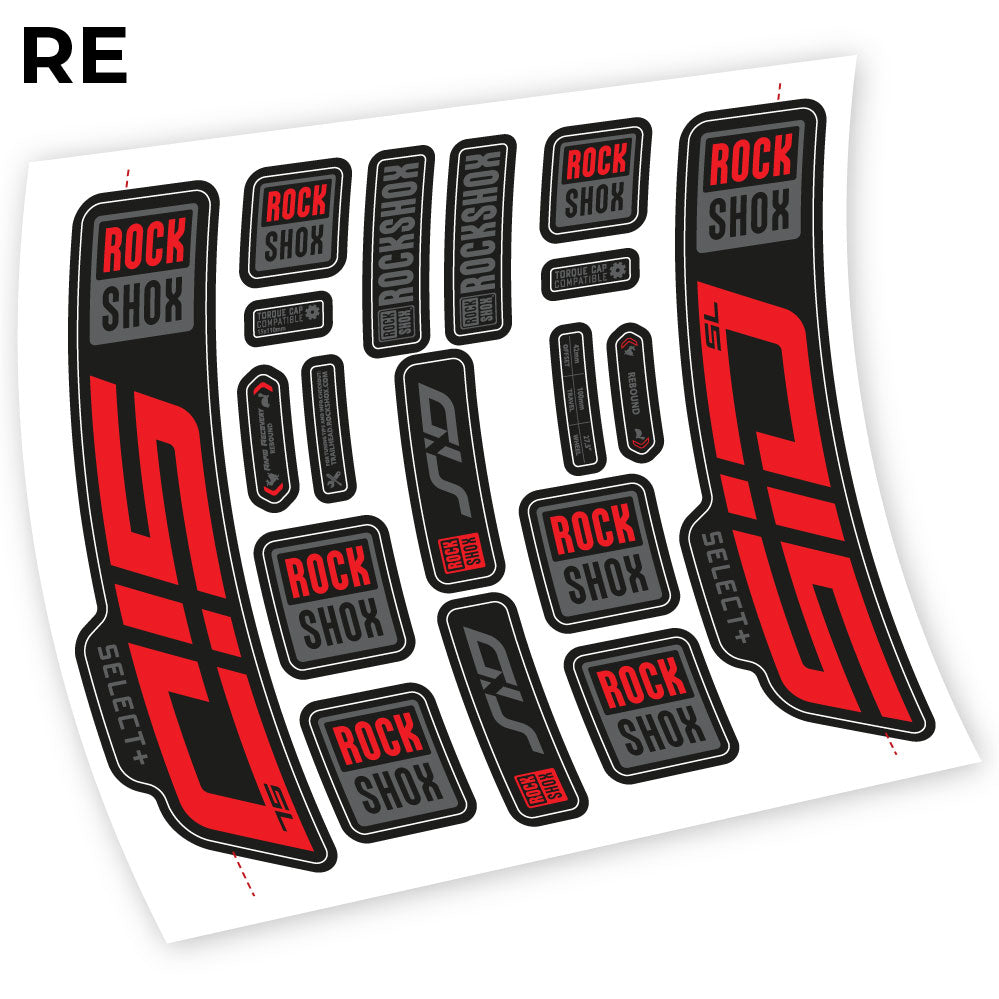 Stickers Rock Shox Sid Select SL 2021 compatibles Autocollants fourche VTT