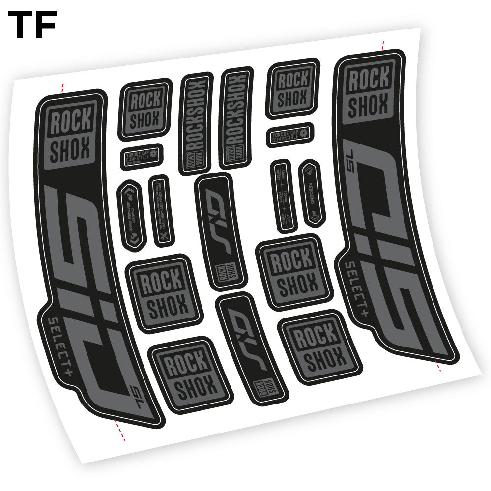 Stickers Rock Shox Sid Select SL 2021 compatibles Autocollants fourche VTT