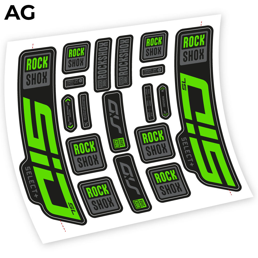 Stickers Rock Shox Sid Select SL 2021 compatibles Autocollants fourche VTT