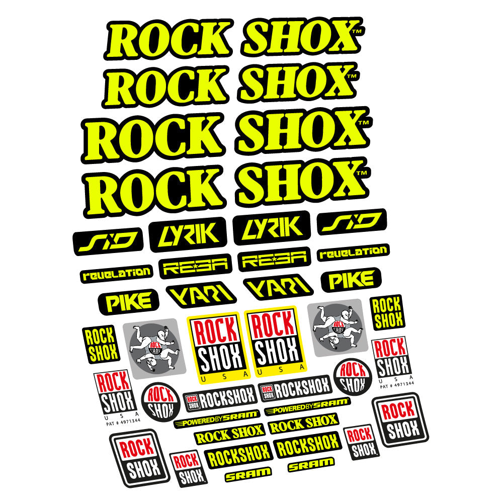 Stickers Rock Shox Retro Vintage compatibles Autocollants fourche VTT 29"