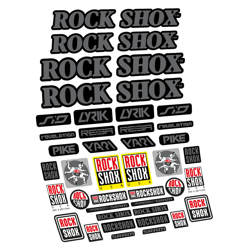 Stickers Rock Shox Retro Vintage compatibles - Autocollants fourche VTT