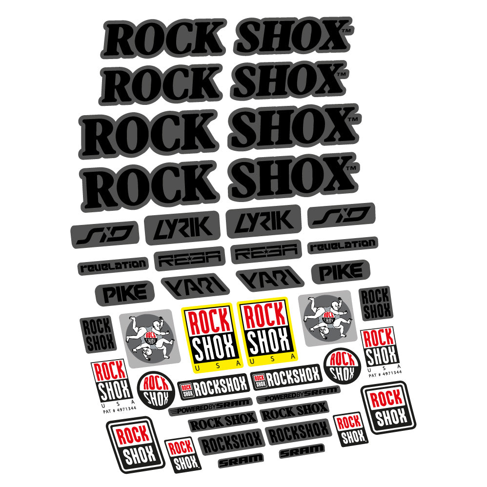 Stickers Rock Shox Retro Vintage compatibles Autocollants fourche VTT 29"