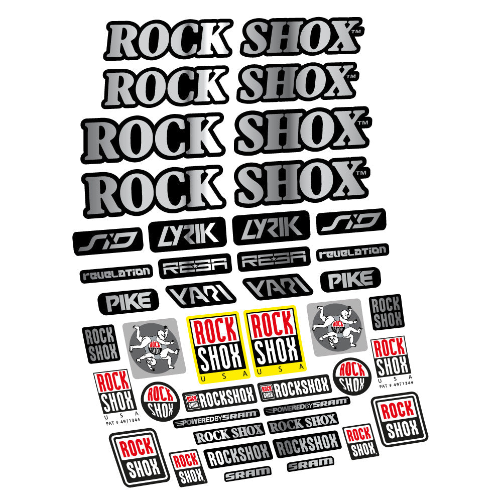 Stickers Rock Shox Retro Vintage compatibles Autocollants fourche VTT 29"