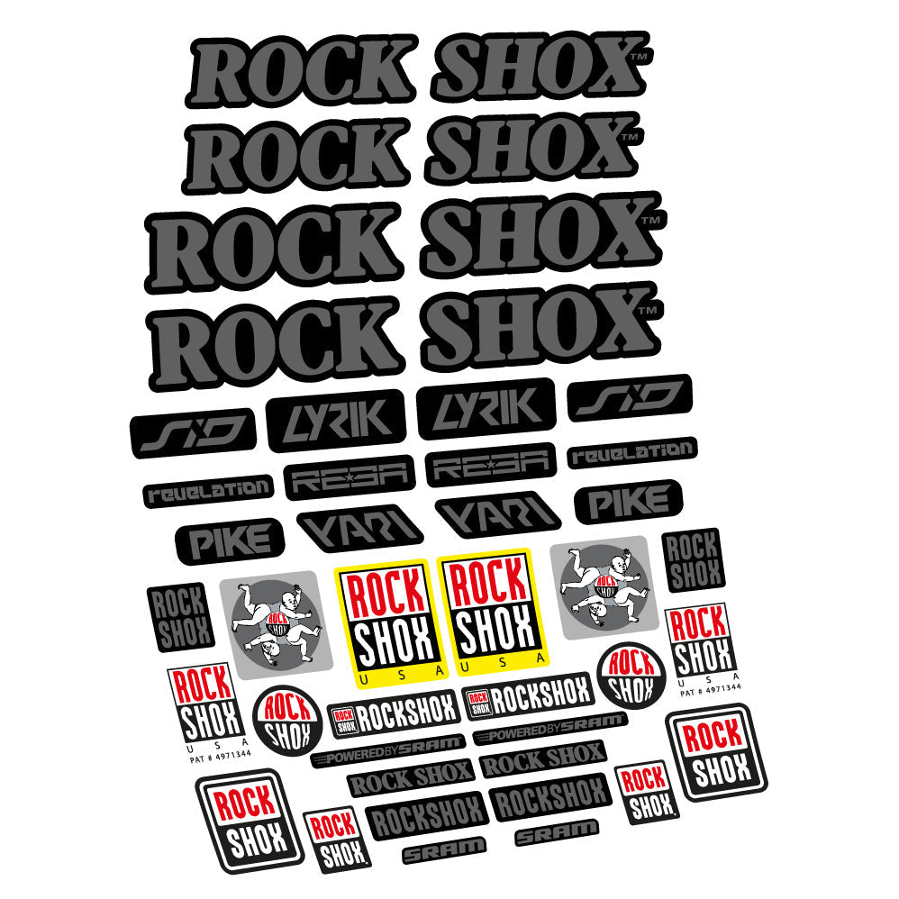 Stickers Rock Shox Retro Vintage compatibles Autocollants fourche VTT 29"