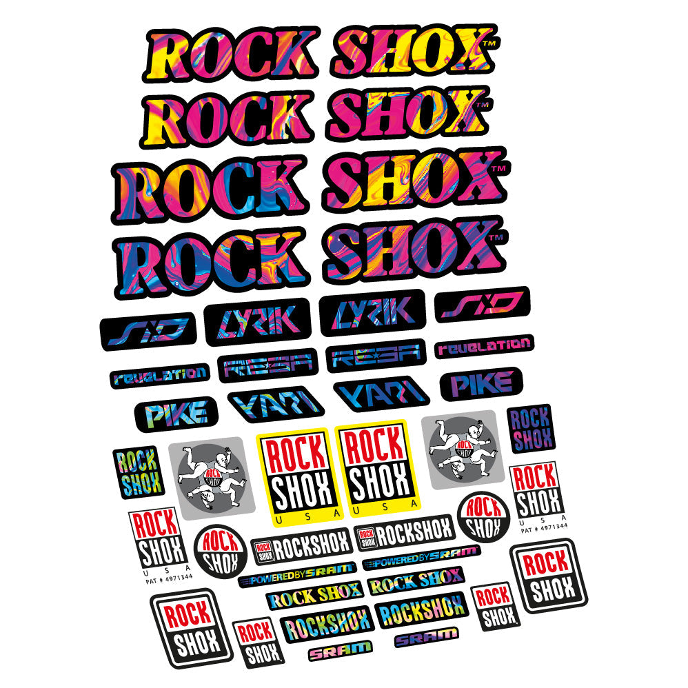 Stickers Rock Shox Retro Vintage compatibles Autocollants fourche VTT 29"