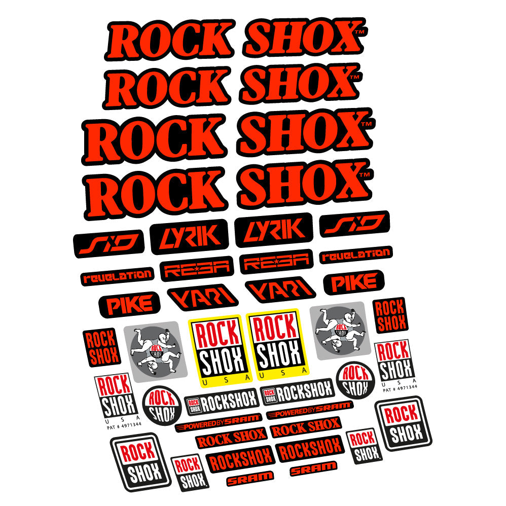 Stickers Rock Shox Retro Vintage compatibles Autocollants fourche VTT 29"