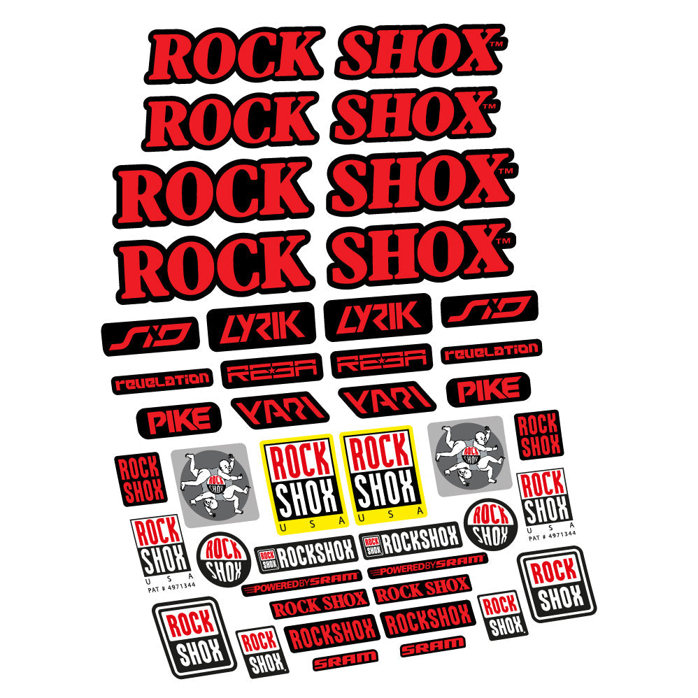 Stickers Rock Shox Retro Vintage compatibles Autocollants fourche VTT 29"