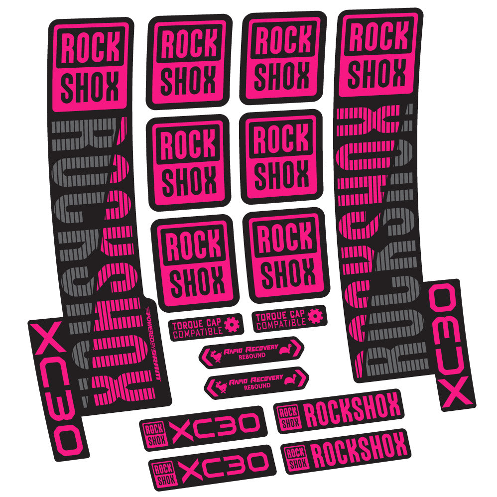 Stickers Rock Shox XC30 compatibles Autocollants fourche VTT 29"