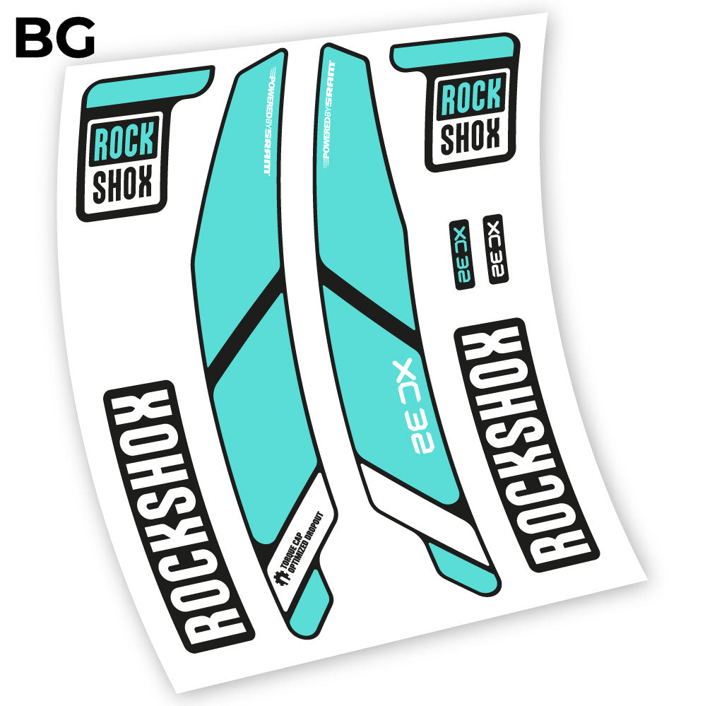 Stickers Rock Shox XC32 2014 compatibles Autocollants fourche VTT