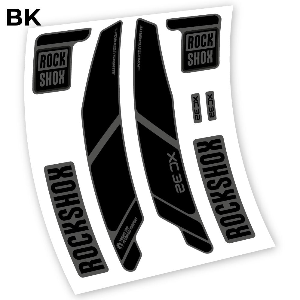 Stickers Rock Shox XC32 2014 compatibles Autocollants fourche VTT