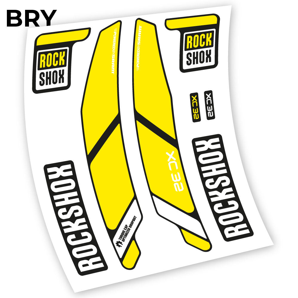 Stickers Rock Shox XC32 2014 compatibles Autocollants fourche VTT