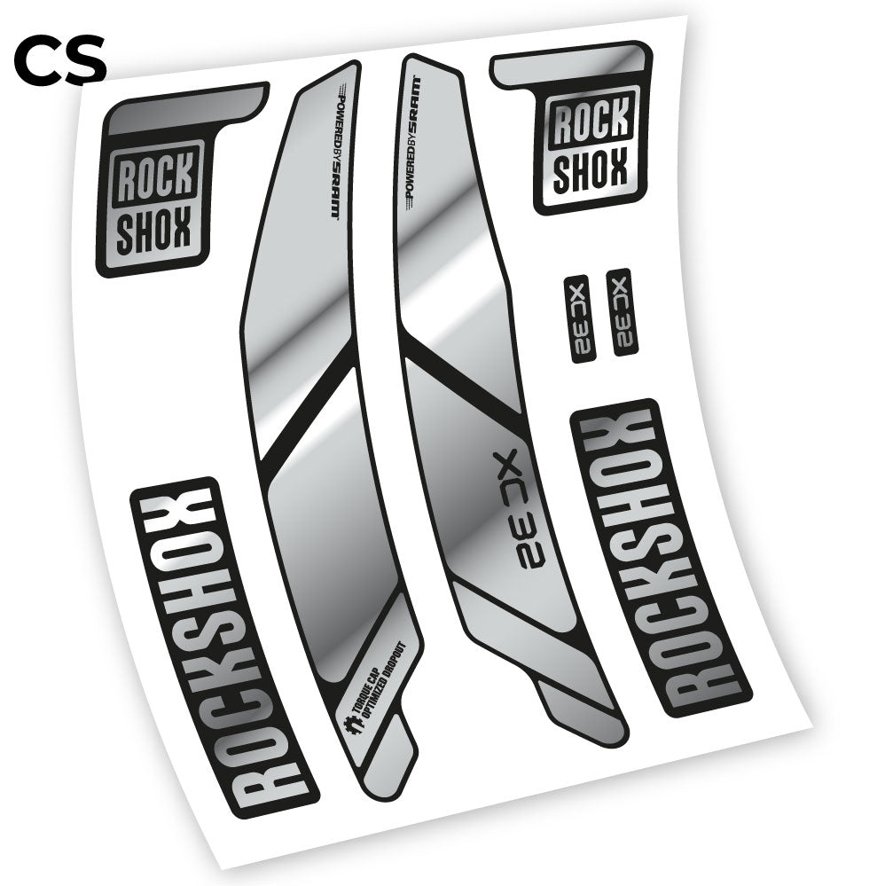 Stickers Rock Shox XC32 2014 compatibles Autocollants fourche VTT