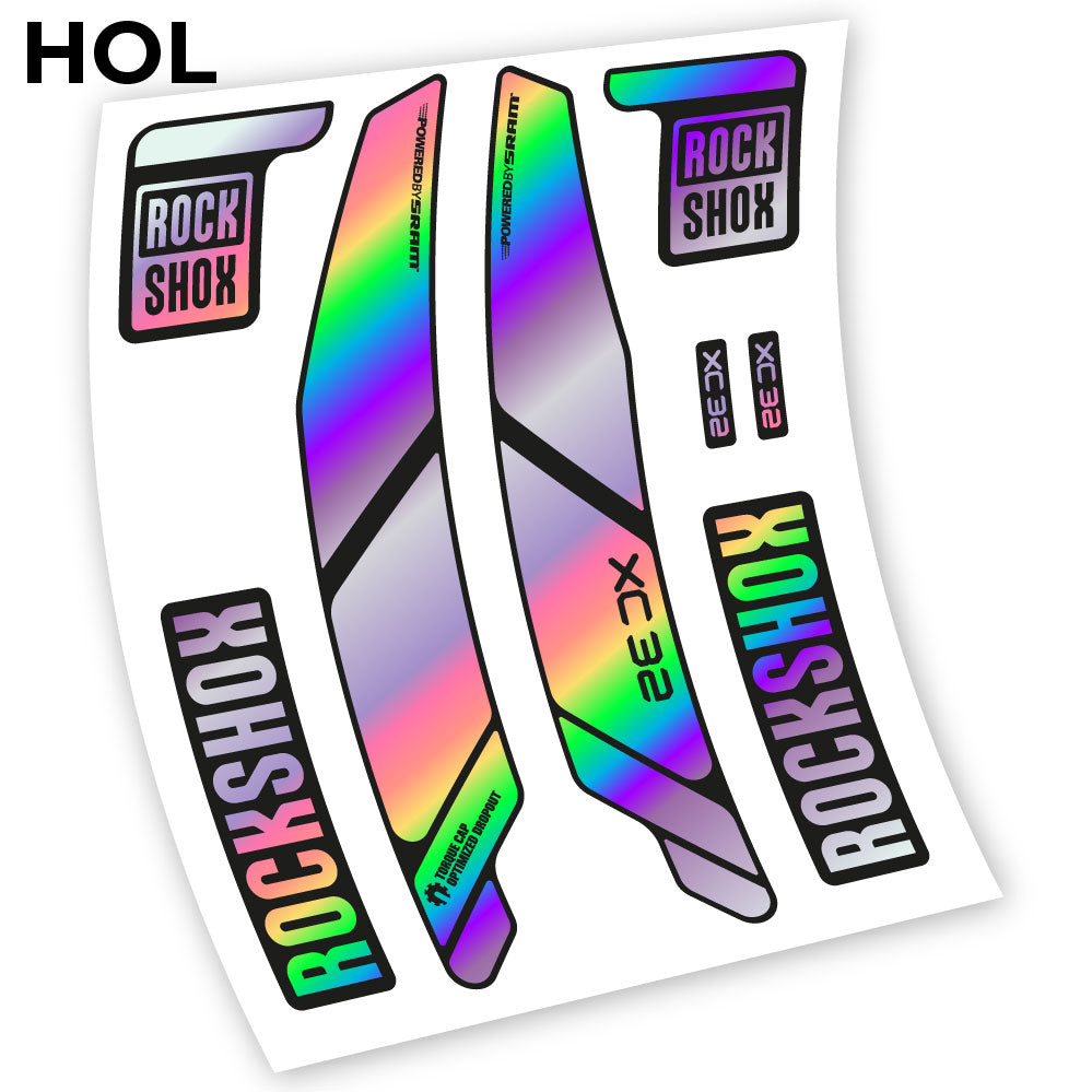 Stickers Rock Shox XC32 2014 compatibles Autocollants fourche VTT