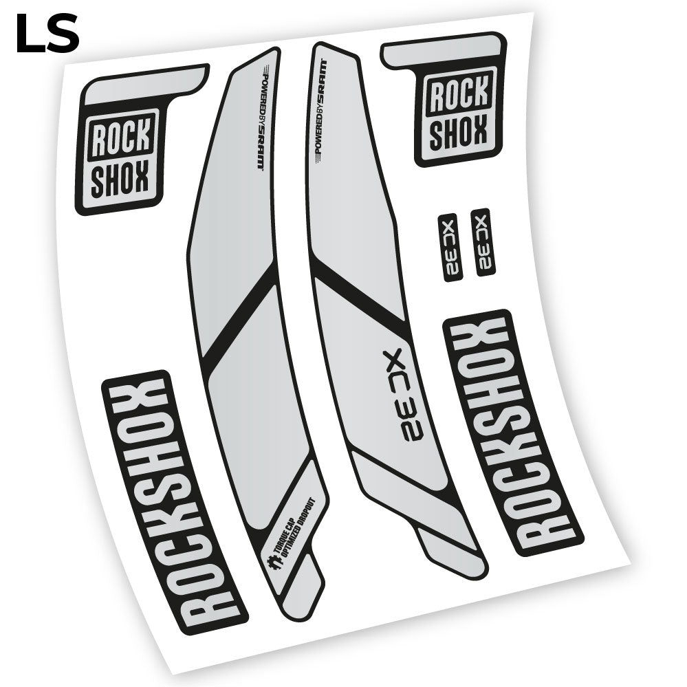 Stickers Rock Shox XC32 2014 compatibles Autocollants fourche VTT