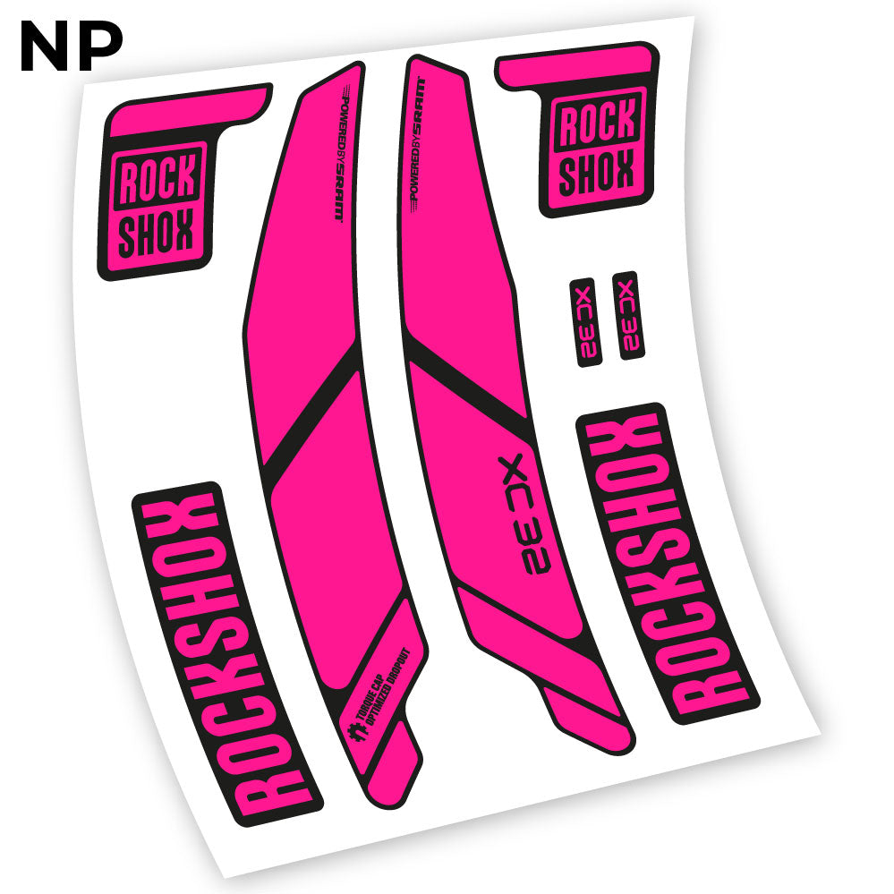 Stickers Rock Shox XC32 2014 compatibles Autocollants fourche VTT