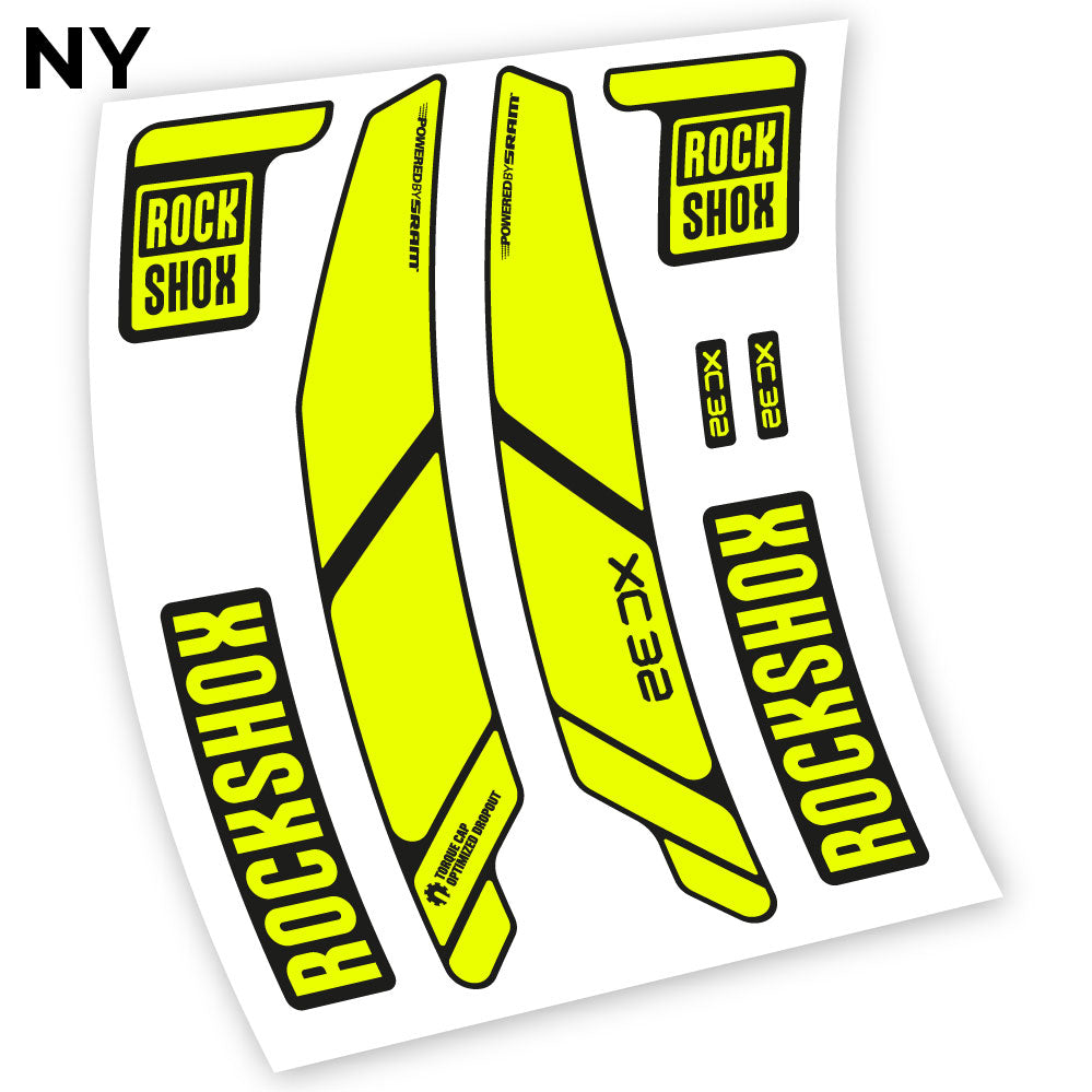 Stickers Rock Shox XC32 2014 compatibles Autocollants fourche VTT