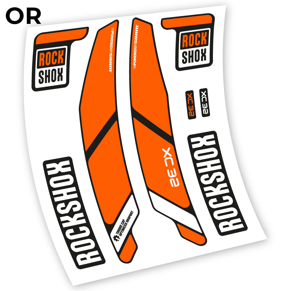 Stickers Rock Shox XC32 2014 compatibles Autocollants fourche VTT