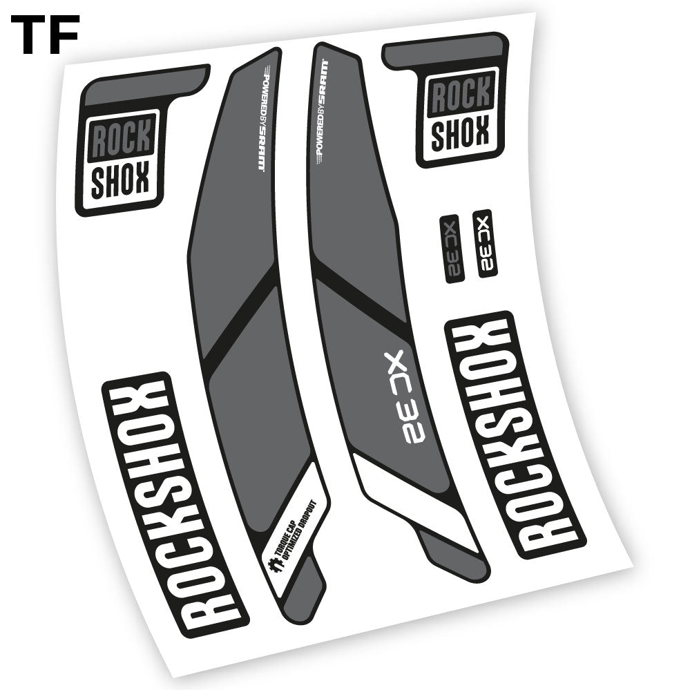Stickers Rock Shox XC32 2014 compatibles Autocollants fourche VTT