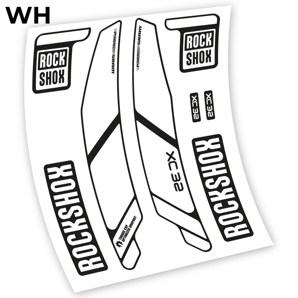 Stickers Rock Shox XC32 2014 compatibles Autocollants fourche VTT