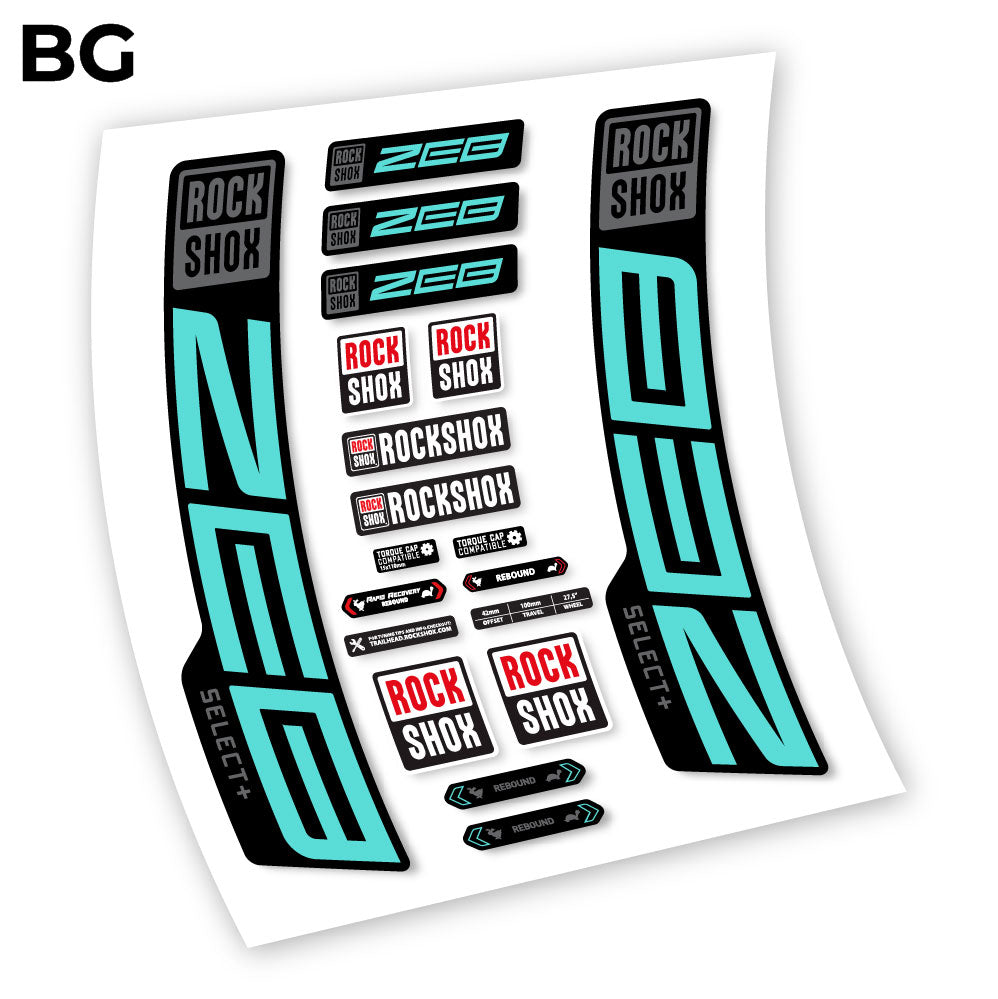 Stickers Rock Shox Zeb Select+ 20202024 compatibles Autocollants fourche VTT