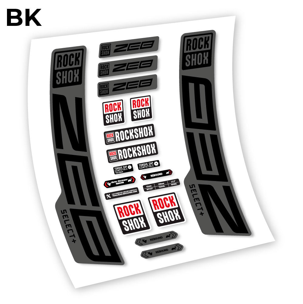 Stickers Rock Shox Zeb Select+ 20202024 compatibles Autocollants fourche VTT
