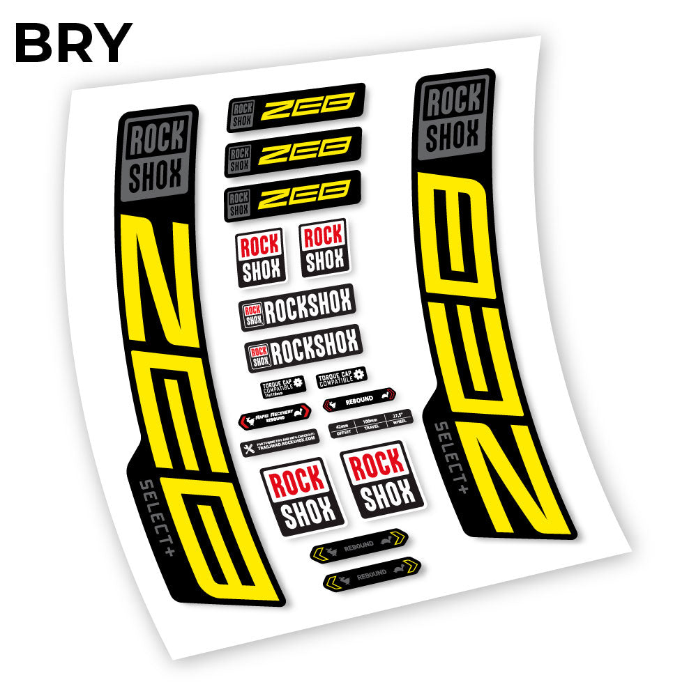 Stickers Rock Shox Zeb Select+ 20202024 compatibles Autocollants fourche VTT