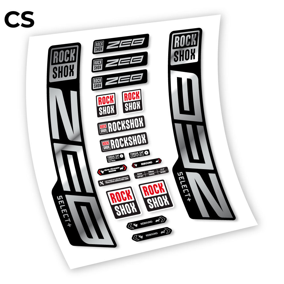 Stickers Rock Shox Zeb Select+ 20202024 compatibles Autocollants fourche VTT