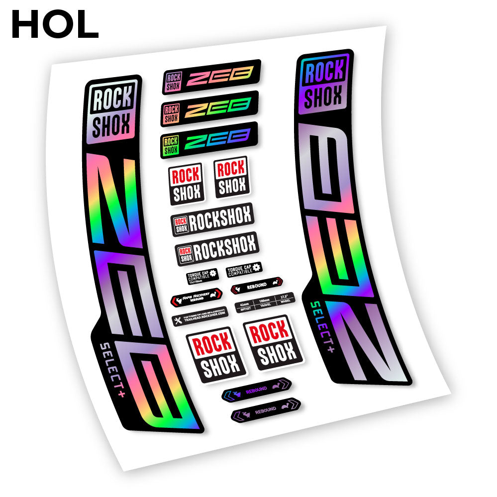 Stickers Rock Shox Zeb Select+ 20202024 compatibles Autocollants fourche VTT