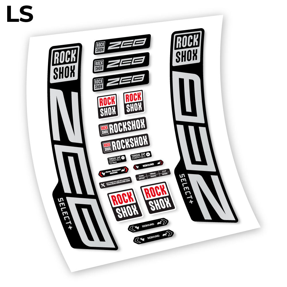 Stickers Rock Shox Zeb Select+ 20202024 compatibles Autocollants fourche VTT