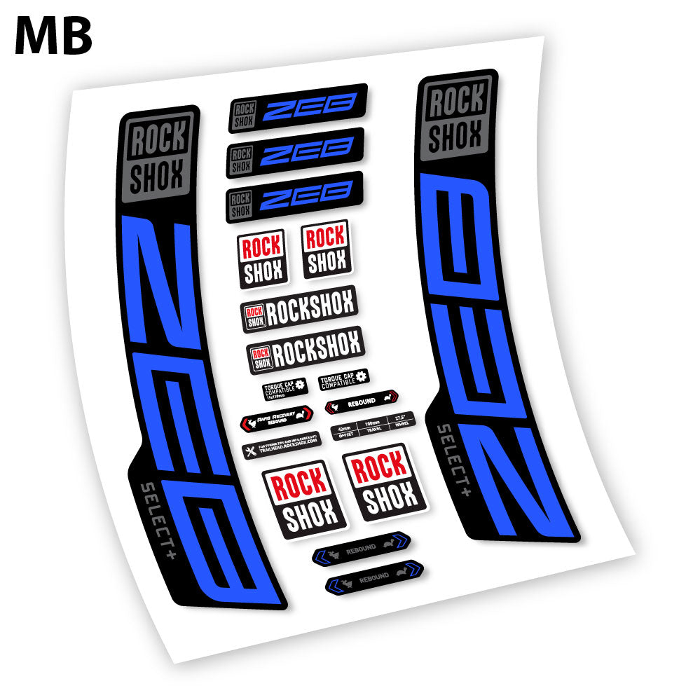Stickers Rock Shox Zeb Select+ 20202024 compatibles Autocollants fourche VTT