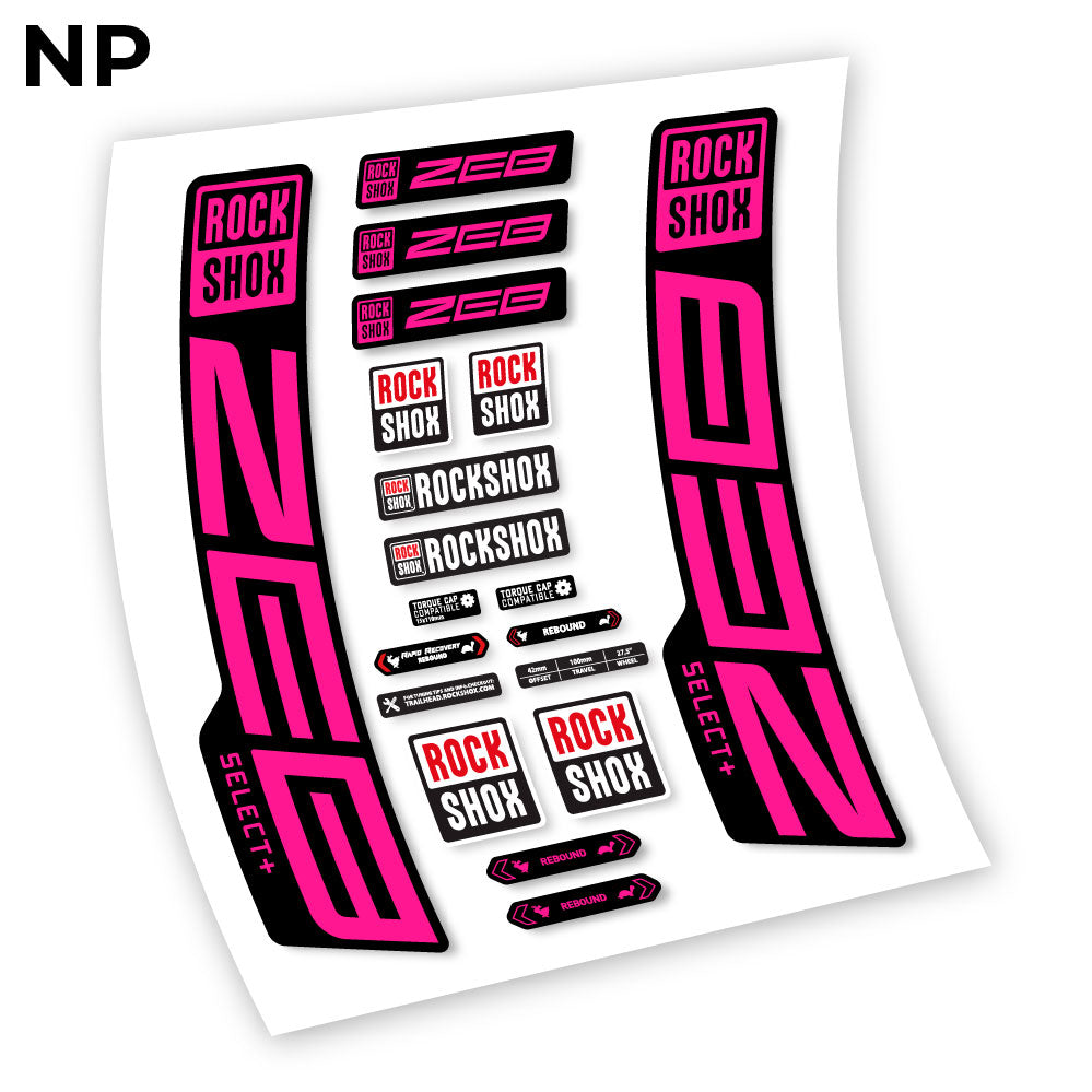 Stickers Rock Shox Zeb Select+ 20202024 compatibles Autocollants fourche VTT
