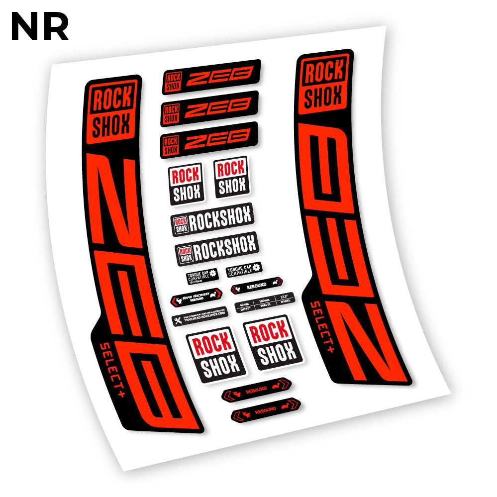 Stickers Rock Shox Zeb Select+ 20202024 compatibles Autocollants fourche VTT
