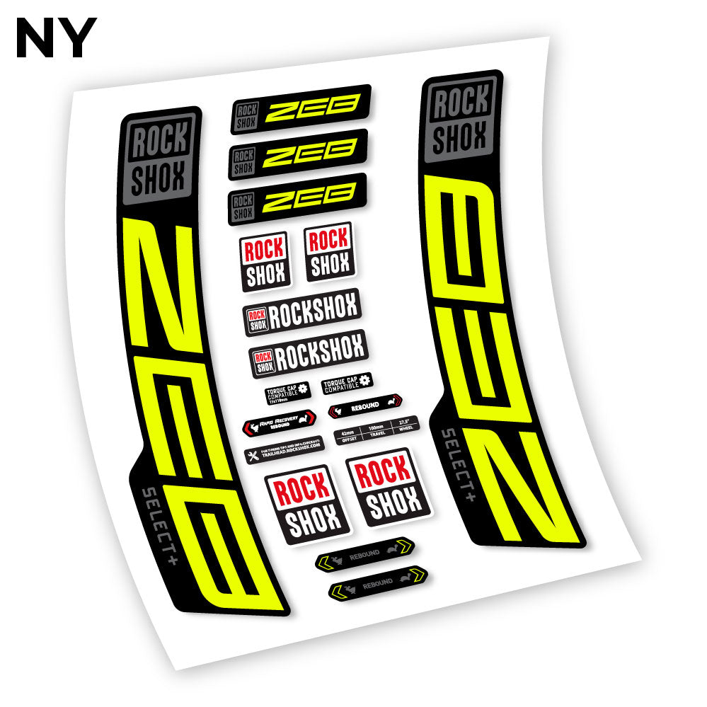 Stickers Rock Shox Zeb Select+ 20202024 compatibles Autocollants fourche VTT