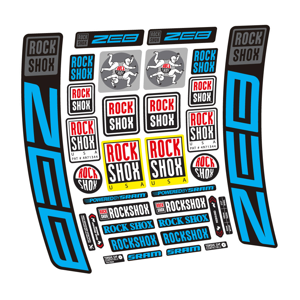 Stickers Rock Shox ZEB R 20202024 compatibles Autocollants fourche VTT 29"