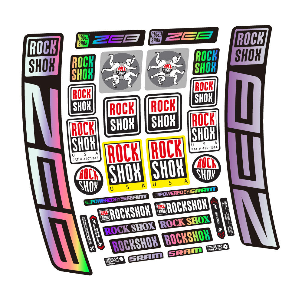 Stickers Rock Shox ZEB R 20202024 compatibles Autocollants fourche VTT 29"