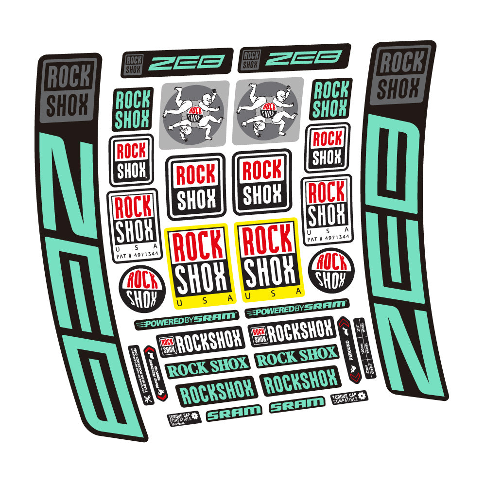 Stickers Rock Shox ZEB R 20202024 compatibles Autocollants fourche VTT 29"