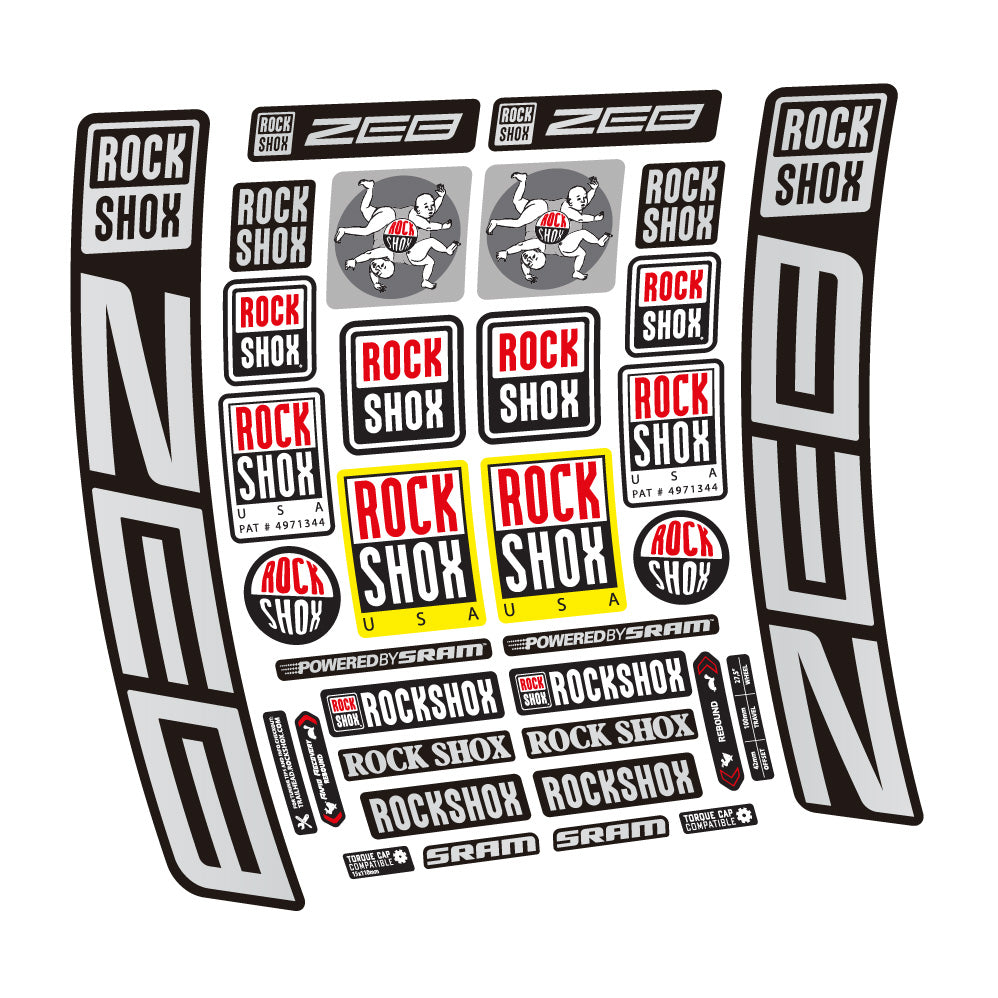 Stickers Rock Shox ZEB R 20202024 compatibles Autocollants fourche VTT 29"