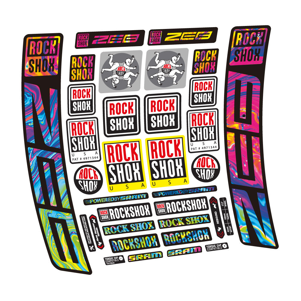 Stickers Rock Shox ZEB R 20202024 compatibles Autocollants fourche VTT 29"