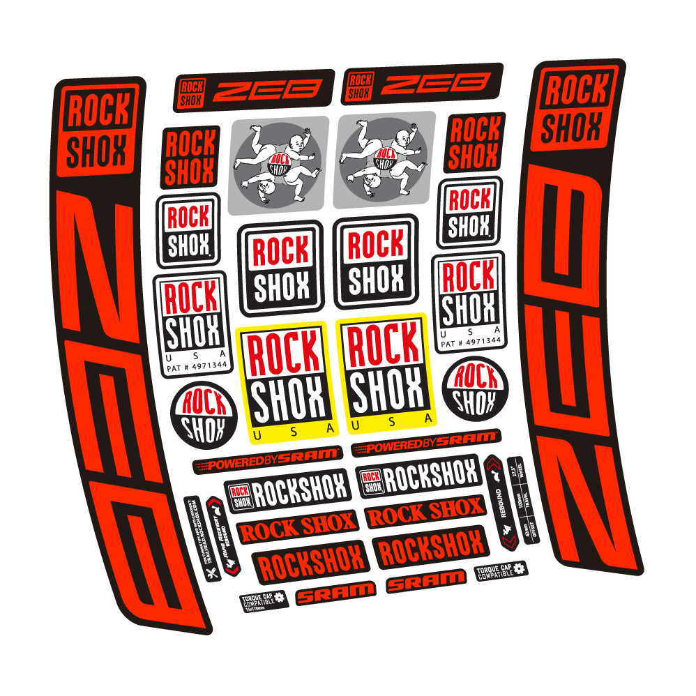 Stickers Rock Shox ZEB R 20202024 compatibles Autocollants fourche VTT 29"