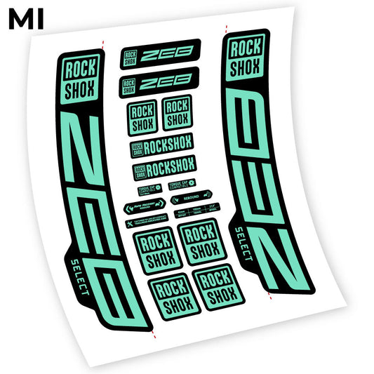 Stickers Rock Shox Zeb Select 20202024 compatibles Autocollants fourche VTT
