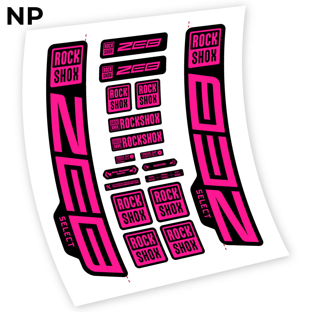 Stickers Rock Shox Zeb Select 20202024 compatibles Autocollants fourche VTT