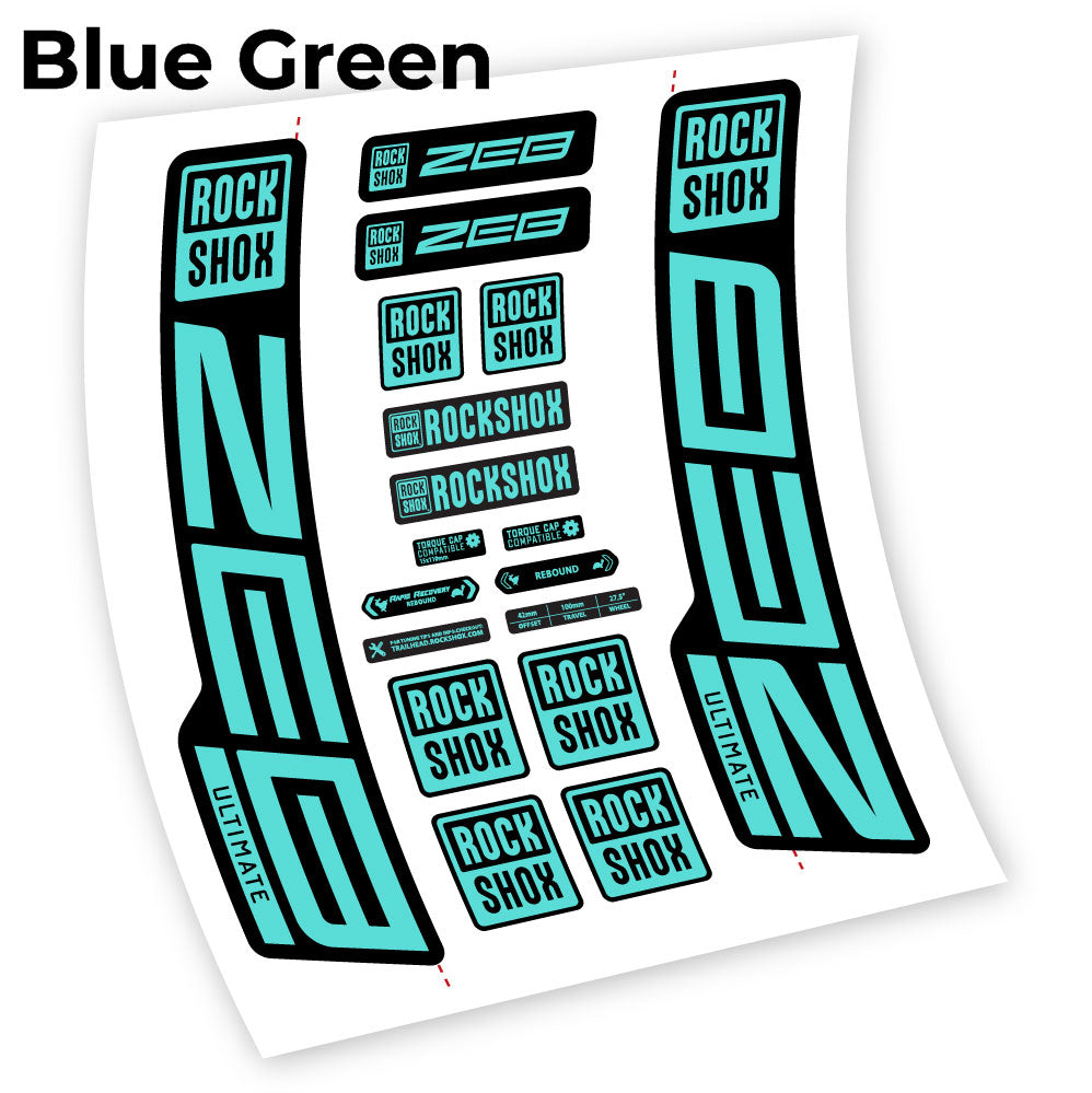 Stickers Custom Autocollant for Rock Shox ZEB Ultimate 2021 2024 29” Vinyl Sticker Autocollants fourche VTT