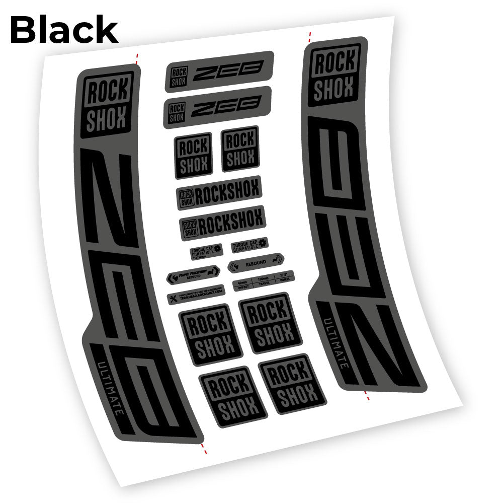 Stickers Custom Autocollant for Rock Shox ZEB Ultimate 2021 2024 29” Vinyl Sticker Autocollants fourche VTT