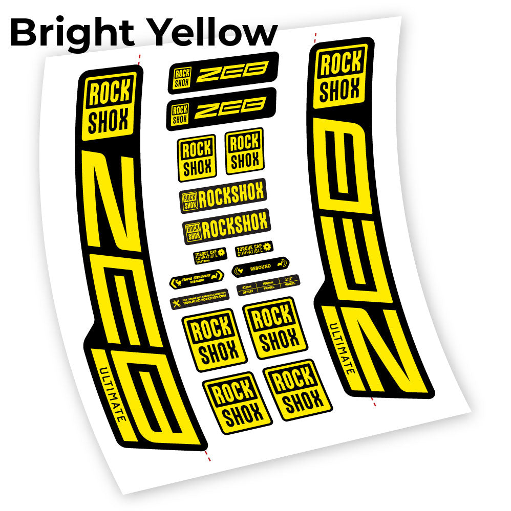 Stickers Custom Autocollant for Rock Shox ZEB Ultimate 2021 2024 29” Vinyl Sticker Autocollants fourche VTT