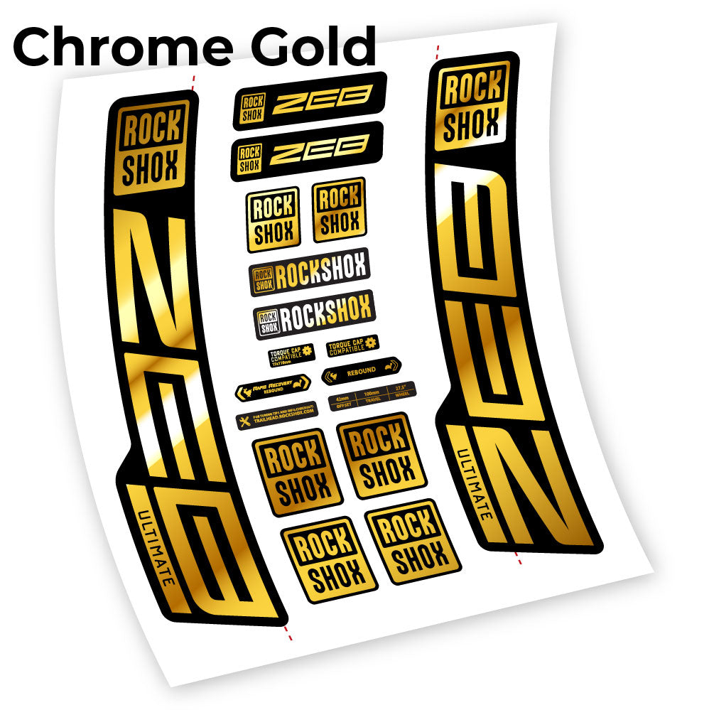 Stickers Custom Autocollant for Rock Shox ZEB Ultimate 2021 2024 29” Vinyl Sticker Autocollants fourche VTT